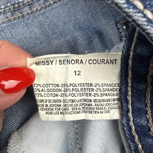 Bandolino Jeans Women 12 Rhinestone Pockets High Rise Boot Cut Tatum 2000s Y2K - Picture 5 of 12